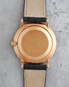 Caseback of the Patek Philippe Calatrava 3919J in 18K yellow gold.