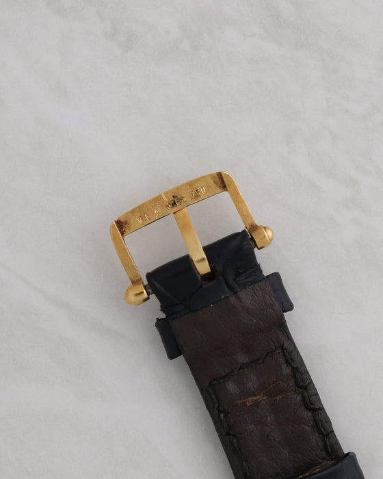 Original VCA 18K yellow gold pin buckle showing V.C.A. and 750 markings.