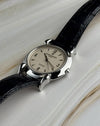 Side profile of Vacheron Constantin Ref. 48003 showing platinum case and sculpted Cornes de Vache lugs