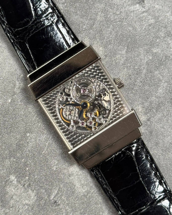 Concord Crystal Skeleton limited edition white gold watch with fully openworked dial and manual Peseux movement
