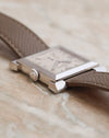Oblique side view of the Vacheron Constantin Carrée Historique showcasing the square case construction and prominent lugs.