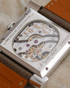 Macro photograph of the decorated Vacheron Constantin Calibre 1017 movement, visible through the sapphire exhibition caseback.
