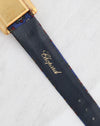 Underside of the original Chopard strap showing the embossed markings and leather lining.
