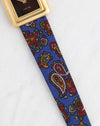 Close-up of the original Chopard branded strap lining with gold script lettering.