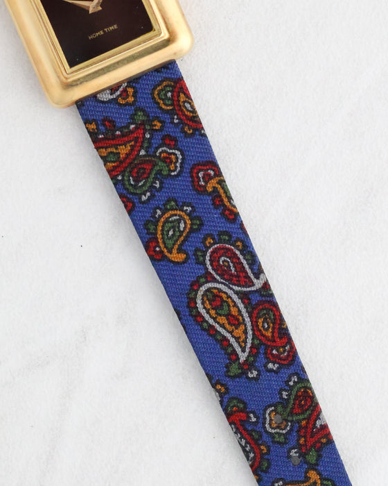 Close-up of the original Chopard branded strap lining with gold script lettering.