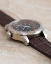 Angled side view of the Ralph Lauren Automotive Chronometer showing its signed crown and case profile.