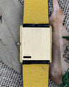 Case back of Piaget Ref. 9152 in solid 18K yellow gold with rectangular tank-style design
