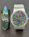 Steel Girard-Perregaux wristwatch featuring luminous opal dial and integrated bracelet for 15.5–17cm wrists