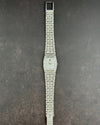 Audemars Piguet Bamboo ladies’ watch in 18K white gold with diamond hour markers and integrated bracelet, c. 1980s