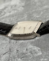 Side profile of Rolex Cellini Ref. 4087 showing slim white gold cushion case and curved lugs