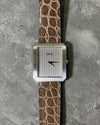 Piaget Protocole 90154 vintage watch in 18K white gold with tapestry-engraved dial and bezel, c. 1990s