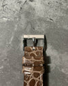 Original Piaget 18K white gold buckle on black leather strap, paired with Protocole Ref. 90154