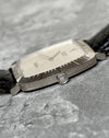 Close-up side view of Rolex Cellini 4087 showing fluted crown and refined white gold case finish